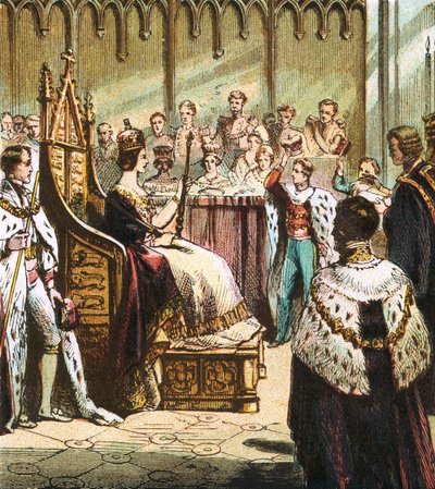 Coronation of Victoria by English School